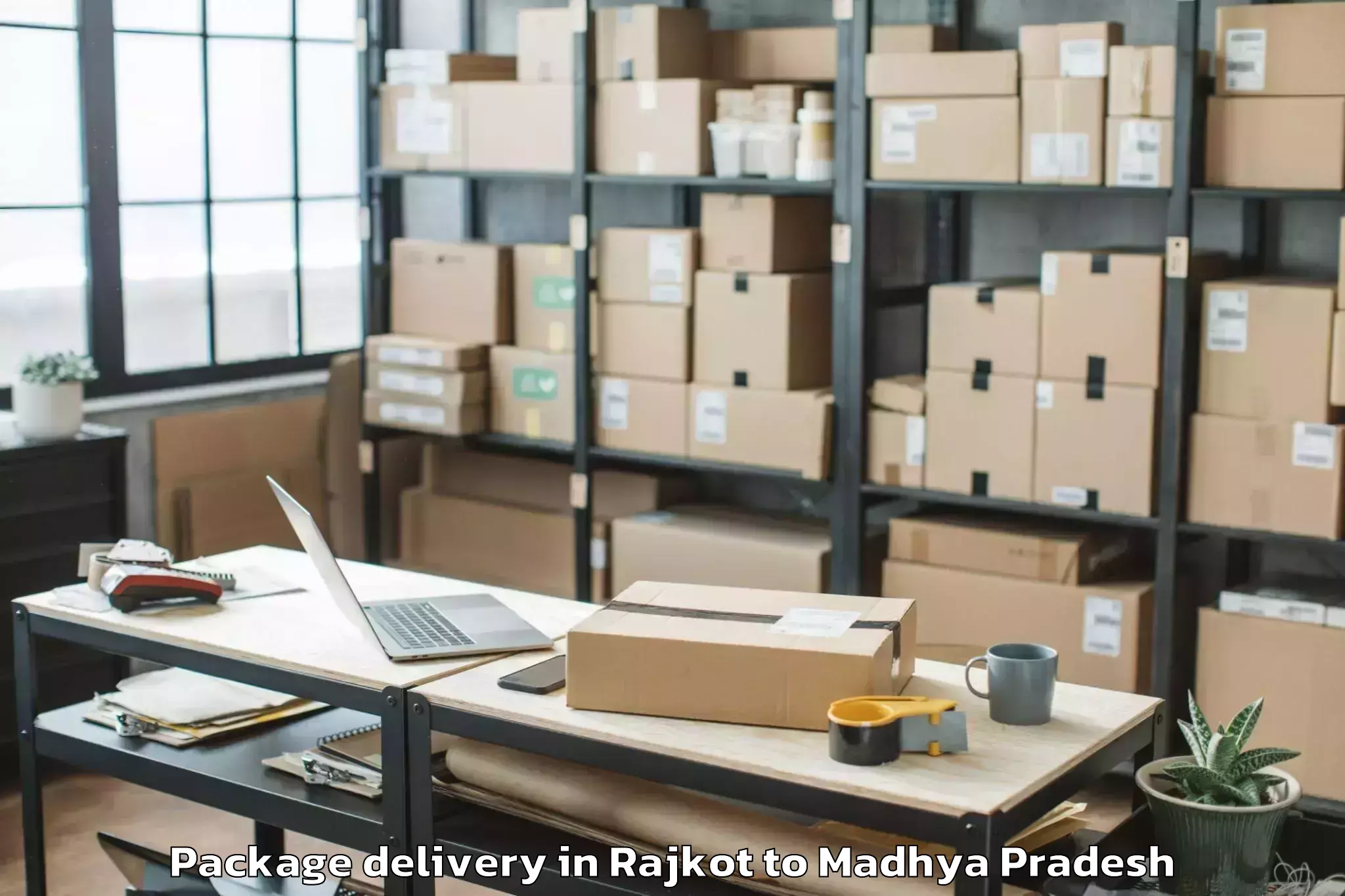 Book Rajkot to Iit Indore Package Delivery